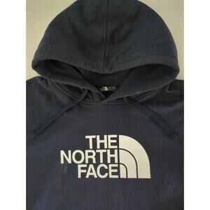 THE NORTH FACE Men's Fleece Navy Blue White Pullover Hoodie Size XL